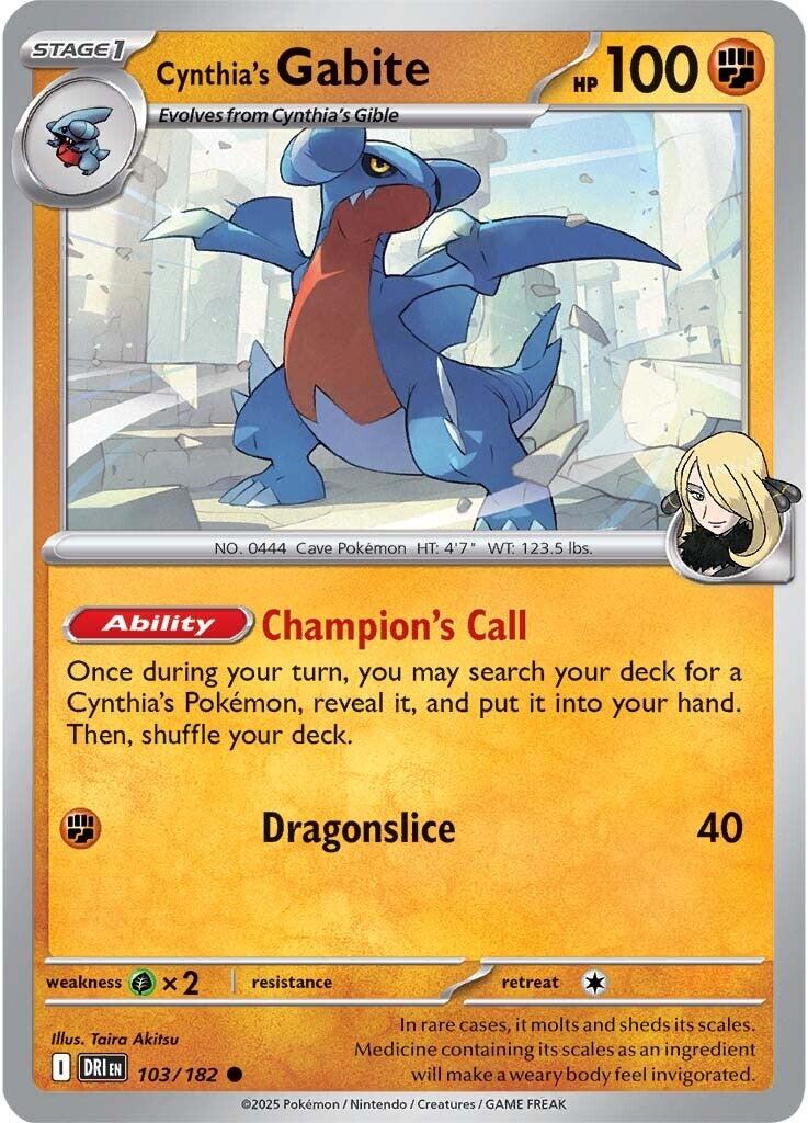 Cynthia's Gabite (103/182) [Scarlet & Violet: Destined Rivals] | Good Games Adelaide SA