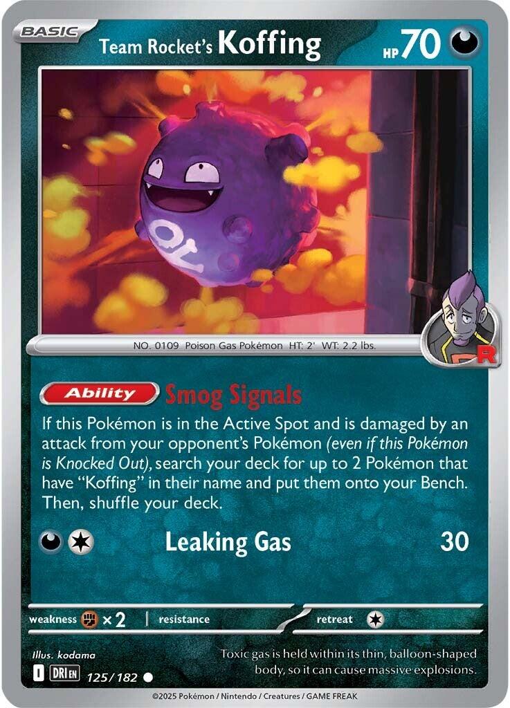 Team Rocket's Koffing (125/182) [Scarlet & Violet: Destined Rivals] | Good Games Adelaide SA