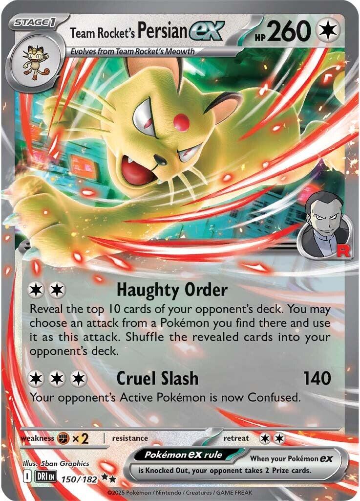 Team Rocket's Persian ex (150/182) [Scarlet & Violet: Destined Rivals] | Good Games Adelaide SA