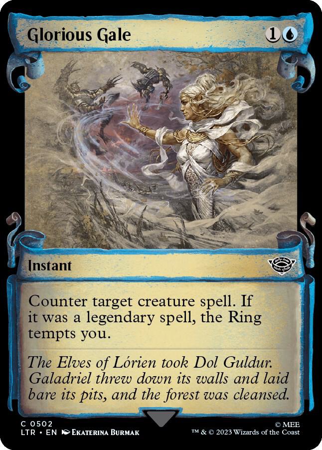 Glorious Gale 502 (Universes Beyond: The Lord of the Rings: Tales of Middle-earth)  - Showcase Scroll Foil | Good Games Adelaide SA