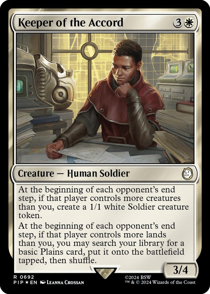 Keeper of the Accord 692 (Universes Beyond: Fallout)  - Foil | Good Games Adelaide SA