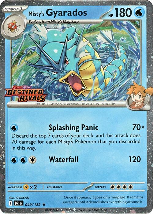 Misty's Gyarados (049/182) (Destined Rivals Stamp) [Scarlet & Violet: Destined Rivals] | Good Games Adelaide SA