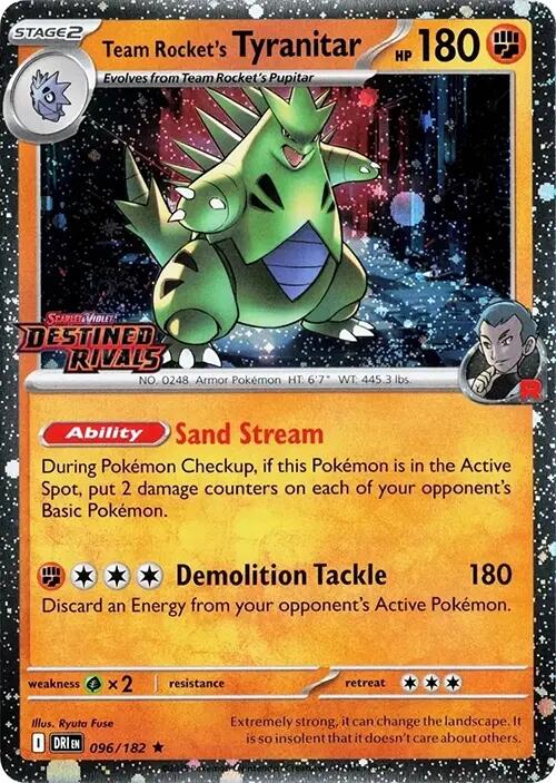 Team Rocket's Tyranitar (096/182) (Destined Rivals Stamp) [Scarlet & Violet: Destined Rivals] | Good Games Adelaide SA