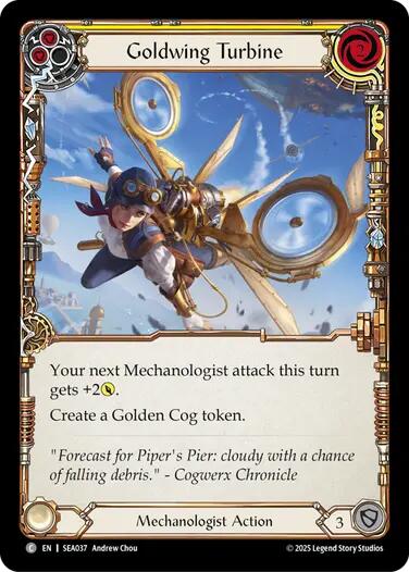 Goldwing Turbine (Yellow) [SEA037] (High Seas)  Rainbow Foil | Good Games Adelaide SA