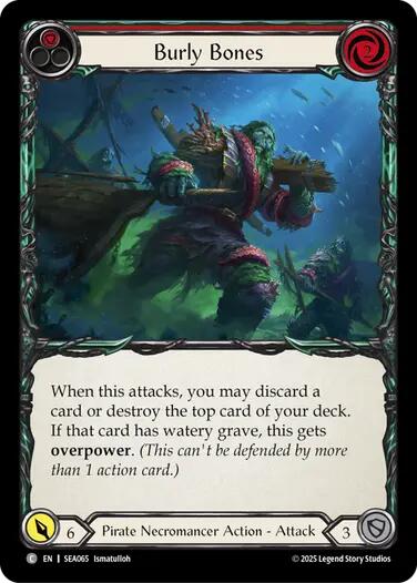 Burly Bones (Red) [SEA065] (High Seas)  Rainbow Foil | Good Games Adelaide SA