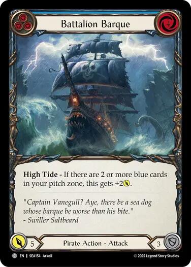 Battalion Barque (Blue) [SEA154] (High Seas)  Rainbow Foil | Good Games Adelaide SA