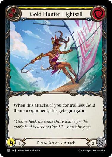 Gold Hunter Lightsail [SEA162] (High Seas)  Rainbow Foil | Good Games Adelaide SA
