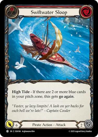 Swiftwater Sloop (Red) [SEA166] (High Seas)  Rainbow Foil | Good Games Adelaide SA