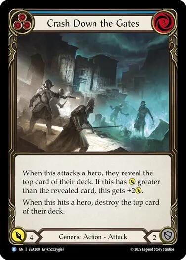 Crash Down the Gates (Blue) [SEA200] (High Seas) | Good Games Adelaide SA