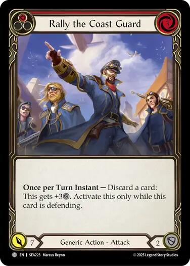Rally the Coast Guard (Red) [SEA223] (High Seas)  Rainbow Foil | Good Games Adelaide SA