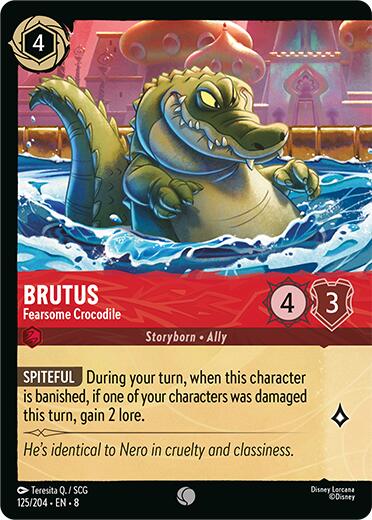 Brutus - Fearsome Crocodile (Foil) (125/204) [Reign of Jafar] | Good Games Adelaide SA