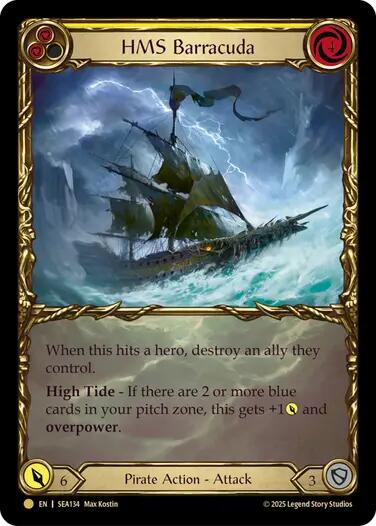HMS Barracuda (Treasure) [SEA134] (High Seas)  Cold Foil | Good Games Adelaide SA