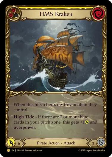 HMS Kraken (Treasure) [SEA135] (High Seas)  Cold Foil | Good Games Adelaide SA