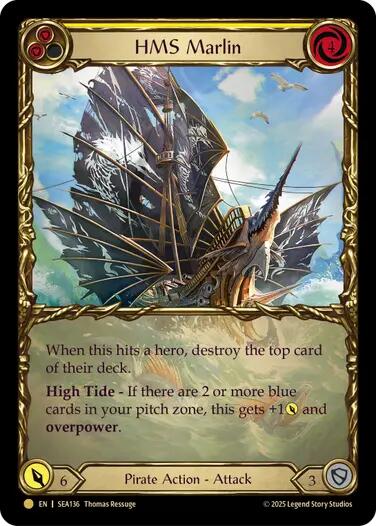 HMS Marlin (Treasure) [SEA136] (High Seas)  Cold Foil | Good Games Adelaide SA
