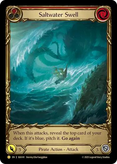Saltwater Swell (Red) (Treasure) [SEA141] (High Seas)  Cold Foil | Good Games Adelaide SA