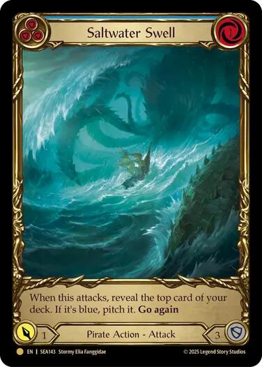 Saltwater Swell (Blue) (Treasure) [SEA142] (High Seas)  Cold Foil | Good Games Adelaide SA