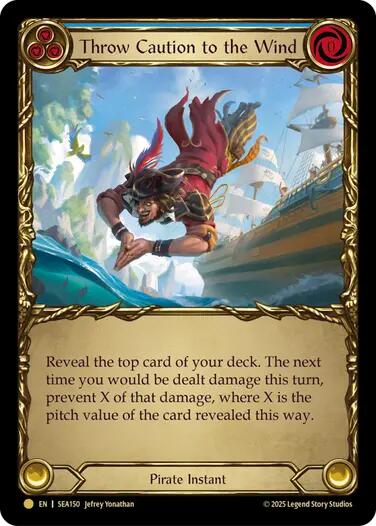 Throw Caution to the Wind (Treasure) [SEA150] (High Seas)  Cold Foil | Good Games Adelaide SA