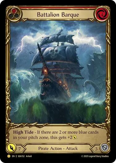 Battalion Barque (Red) (Treasure) [SEA152] (High Seas)  Cold Foil | Good Games Adelaide SA