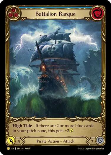 Battalion Barque (Blue) (Treasure) [SEA154] (High Seas)  Cold Foil | Good Games Adelaide SA