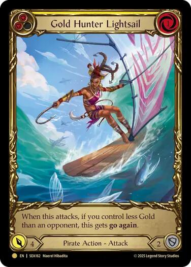 Gold Hunter Lightsail (Treasure) [SEA162] (High Seas)  Cold Foil | Good Games Adelaide SA