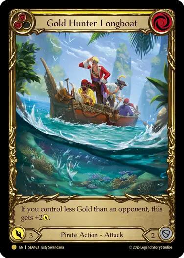 Gold Hunter Longboat (Treasure) [SEA163] (High Seas)  Cold Foil | Good Games Adelaide SA