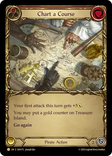 Chart a Course (Red) (Treasure) [SEA173] (High Seas)  Cold Foil | Good Games Adelaide SA