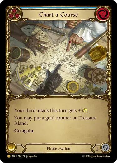 Chart a Course (Blue) (Treasure) [SEA175] (High Seas)  Cold Foil | Good Games Adelaide SA