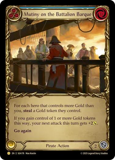 Mutiny on the Battalion Barque (Treasure) [SEA176] (High Seas)  Cold Foil | Good Games Adelaide SA