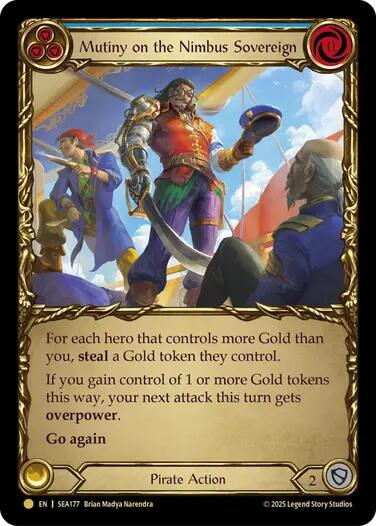 Mutiny on the Nimbus Sovereign (Treasure) [SEA177] (High Seas)  Cold Foil | Good Games Adelaide SA