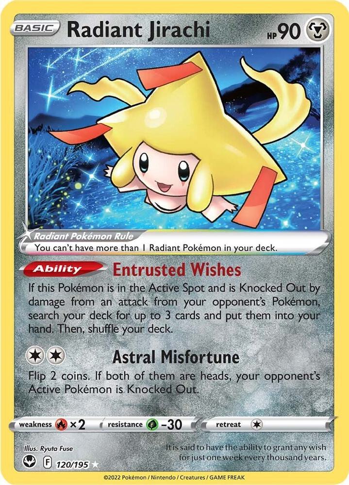 Radiant Jirachi 120/195 (SWSH12: Silver Tempest)  - Holofoil | Good Games Adelaide SA