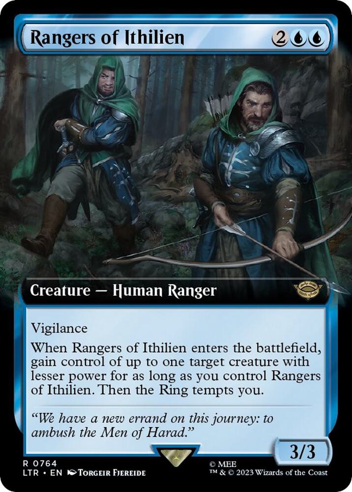 Rangers of Ithilien 764 (Universes Beyond: The Lord of the Rings: Tales of Middle-earth)  - Extended Art Surge Foil | Good Games Adelaide SA