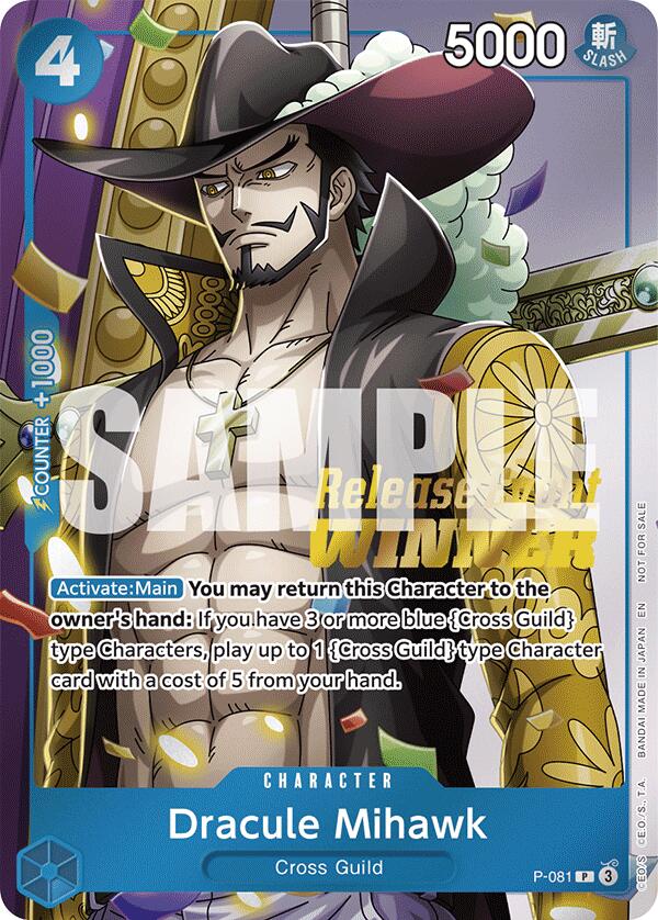 Dracule Mihawk (A Fist of Divine Speed Release Event Winner) [One Piece Promotion Cards] | Good Games Adelaide SA