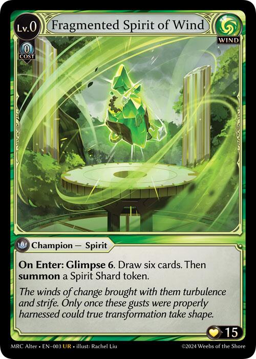 Fragmented Spirit of Wind (3) [Mercurial Heart Alter Edition] | Good Games Adelaide SA