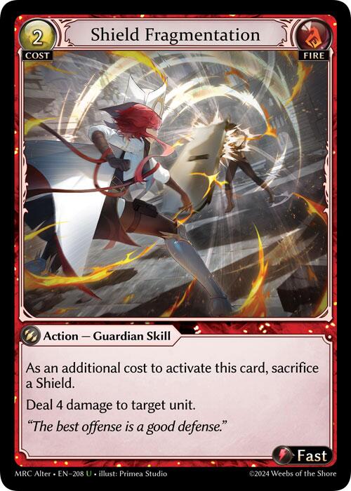 Shield Fragmentation (208) [Mercurial Heart Alter Edition] | Good Games Adelaide SA