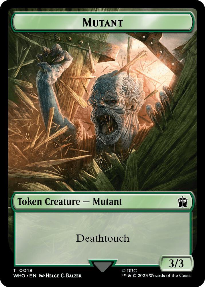 Mutant Alien Insect Double Sided Token 18 // 19 (Universes Beyond: Doctor Who)  | Good Games Adelaide SA
