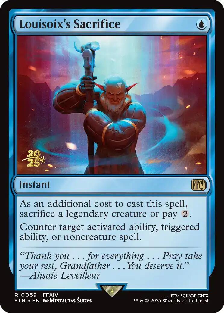 Louisoix's Sacrifice [FINAL FANTASY Prerelease Promo] | Good Games Adelaide SA