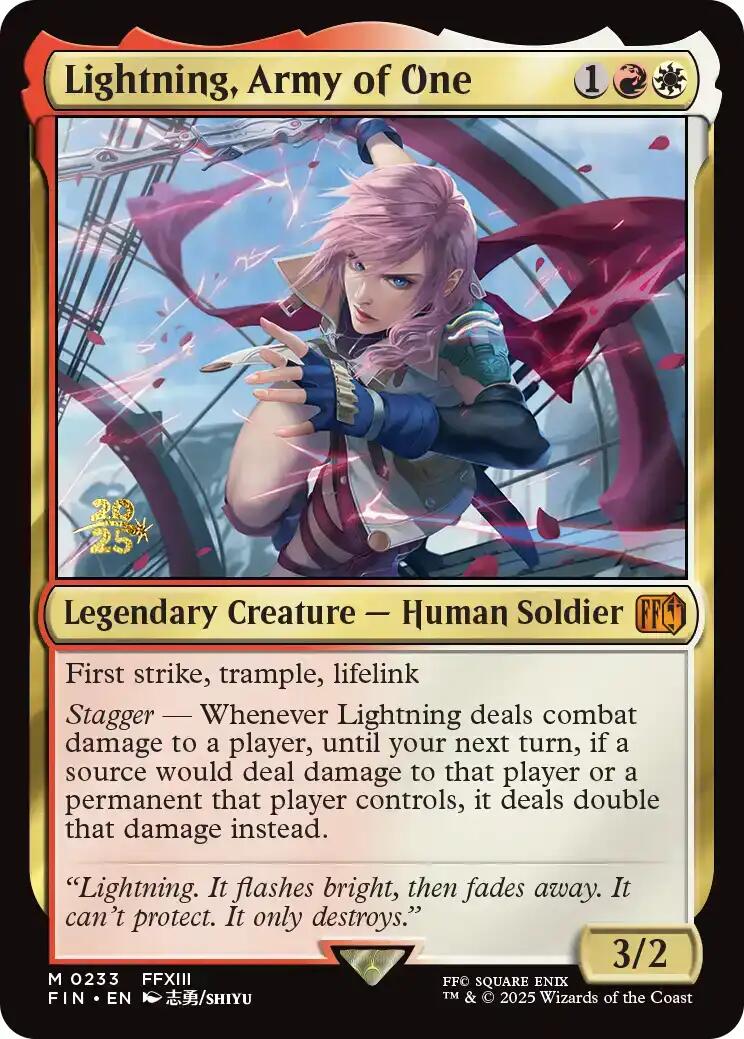 Lightning, Army of One [FINAL FANTASY Prerelease Promo] | Good Games Adelaide SA