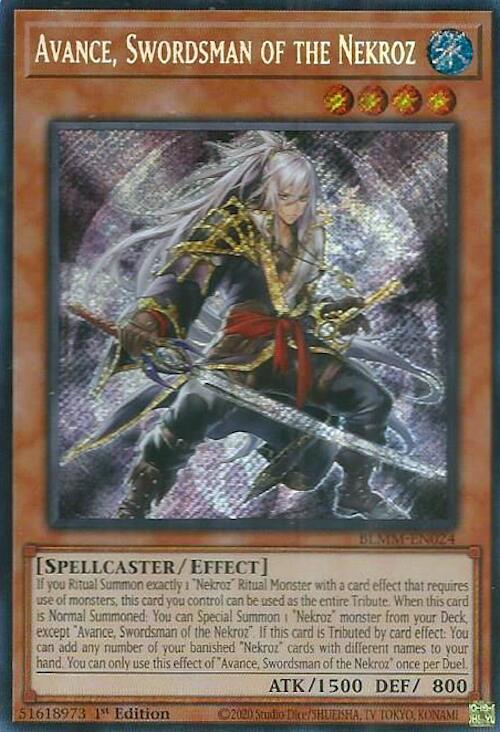 Avance, Swordsman of the Nekroz [BLMM-EN024] Secret Rare | Good Games Adelaide SA
