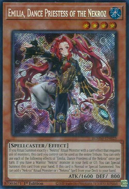 Emilia, Dance Priestess of the Nekroz [BLMM-EN025] Secret Rare | Good Games Adelaide SA