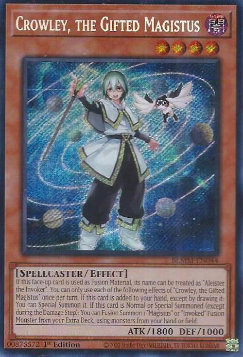 Crowley, the Gifted Magistus [BLMM-EN044] Secret Rare | Good Games Adelaide SA