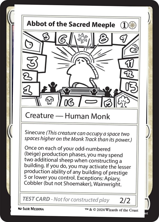 Abbot of the Sacred Meeple  (Mystery Booster 2 Playtest Cards)  | Good Games Adelaide SA