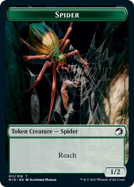 Spider Token 11 (Innistrad: Midnight Hunt)  | Good Games Adelaide SA