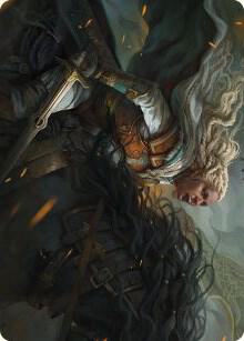 Eowyn Fearless Knight Art Card 15 (Art Series: Universes Beyond: The Lord of the Rings: Tales of Middle-earth)  | Good Games Adelaide SA