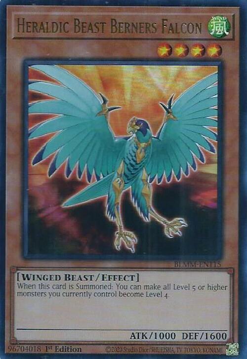 Heraldic Beast Berners Falcon [BLMM-EN115] Ultra Rare | Good Games Adelaide SA