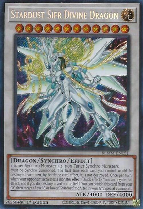 Stardust Sifr Divine Dragon [BLMM-EN151] Secret Rare | Good Games Adelaide SA