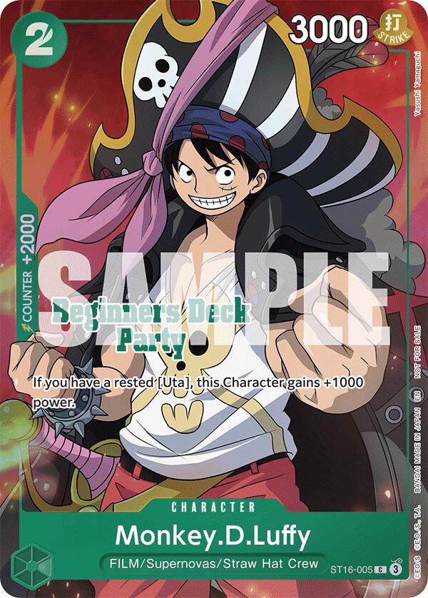 Monkey.D.Luffy (Daz.Bonez) (ST-23 - ST-28 Beginners Deck Party) [Winner] [One Piece Promotion Cards] | Good Games Adelaide SA