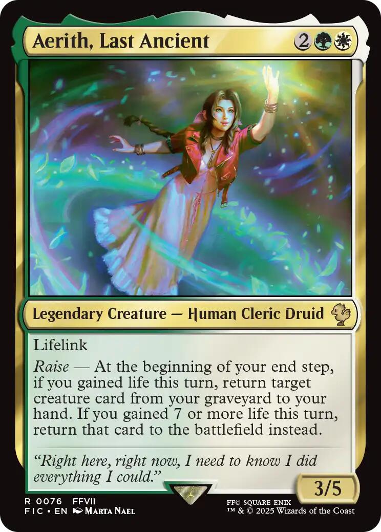 Aerith, Last Ancient (Surge Foil) [FINAL FANTASY Commander] | Good Games Adelaide SA
