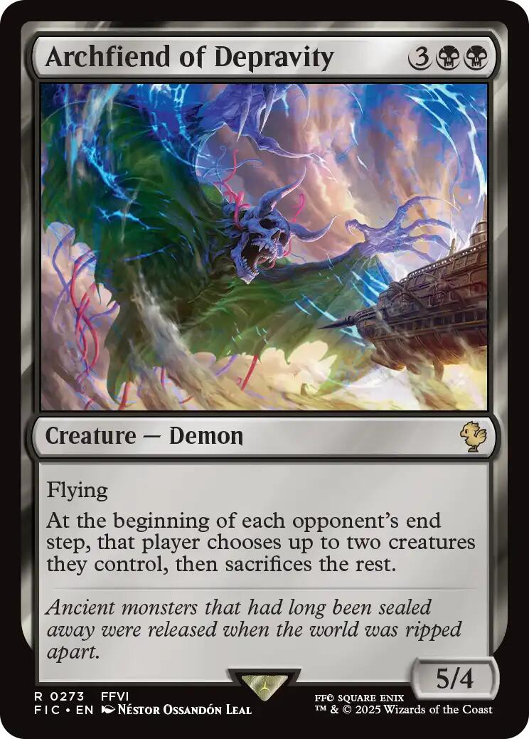 Archfiend of Depravity (Surge Foil) [FINAL FANTASY Commander] | Good Games Adelaide SA