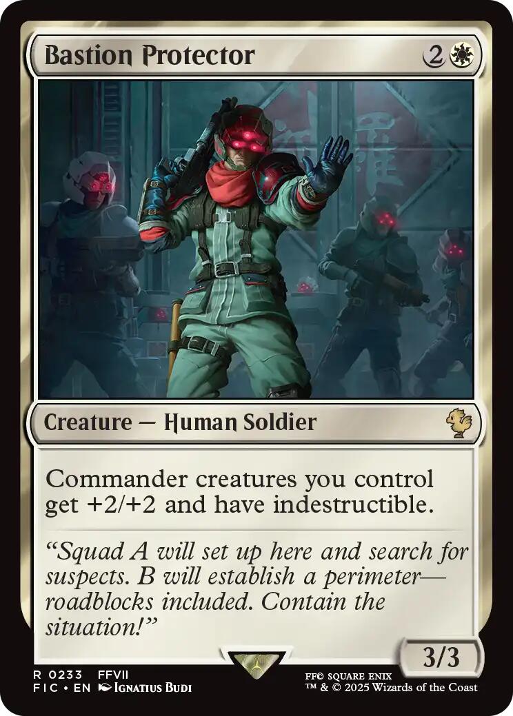 Bastion Protector (Surge Foil) [FINAL FANTASY Commander] | Good Games Adelaide SA