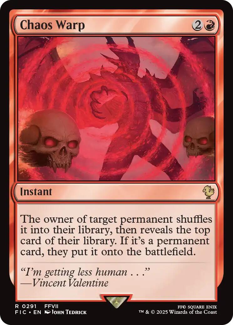 Chaos Warp (Surge Foil) [FINAL FANTASY Commander] | Good Games Adelaide SA